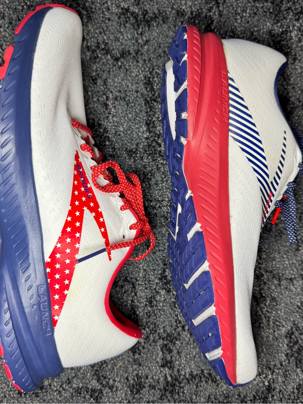 Brooks Launch 7 Women’s Size 9 Running Shoes Red White Blue Stars 1203221B166 - Picture 8 of 11